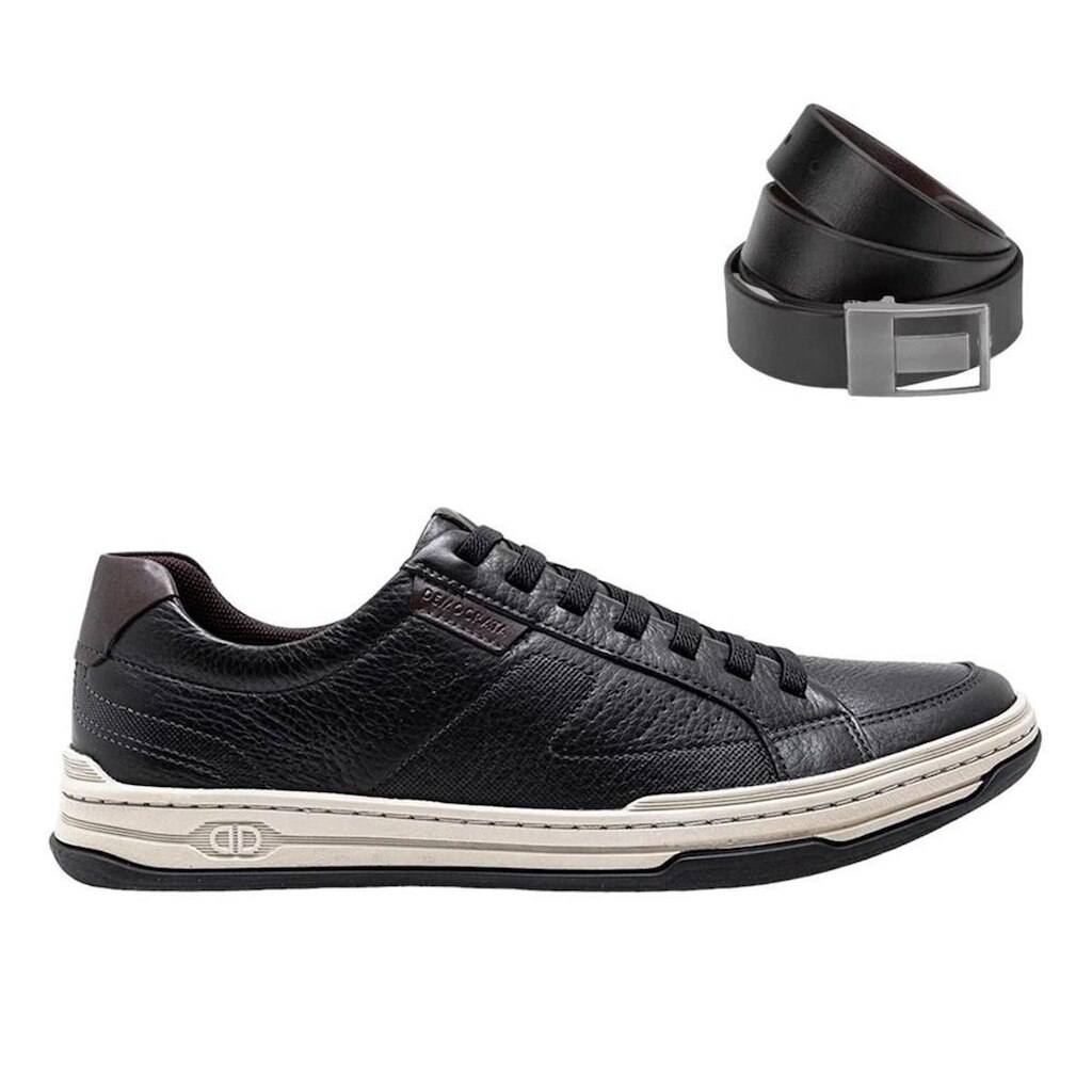 Kit Sapatênis Democrata Denim Jay Masculino + Cin
