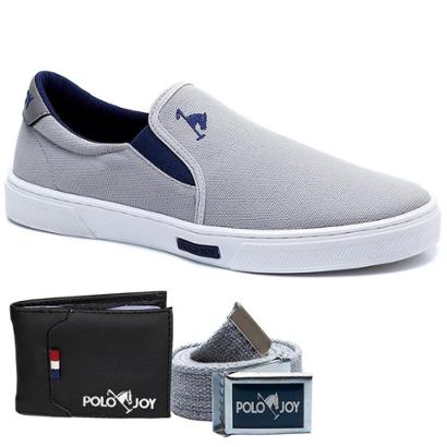 Kit Sapatênis Iate mais Carteira com Cinto Masculino - Cinza | Netshoes