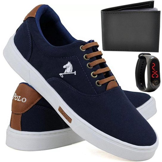 Kit Sapatênis Polo Joy Masculino + Carteira + Relógio Casual - Marinho é ruim? Kit Sapatênis Polo Joy Masculino + Carteira + Relógio Casual - Marinho é boa?