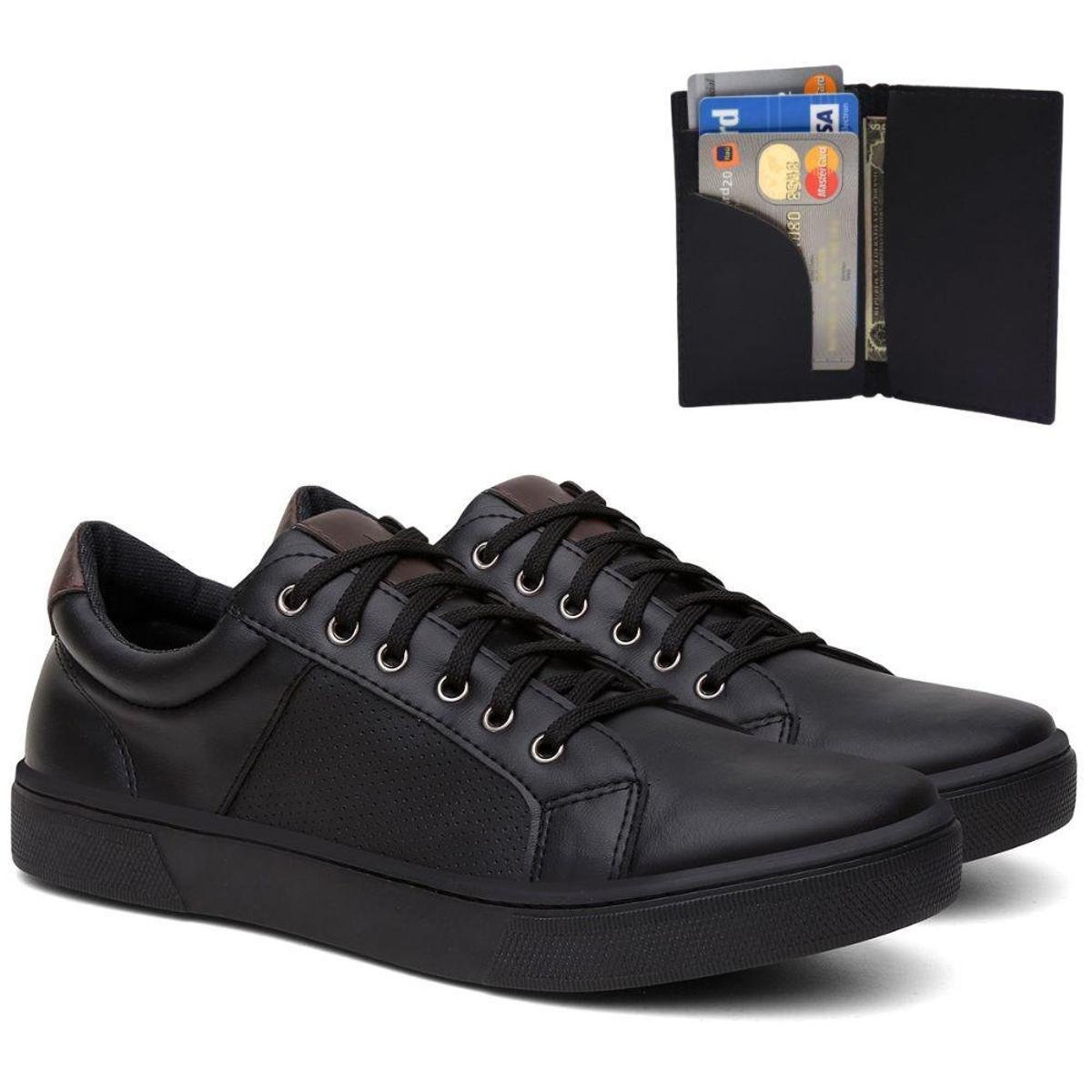 Kit Sapatenis Tenis Casual Flexível Leve Homem Estiloso Moderno Casual Palmilha Gel + Carteira Menor preço em Kit Sapatenis Tenis Casual Flexível Leve Homem Estiloso Moderno Casual Palmilha Gel + Carteira