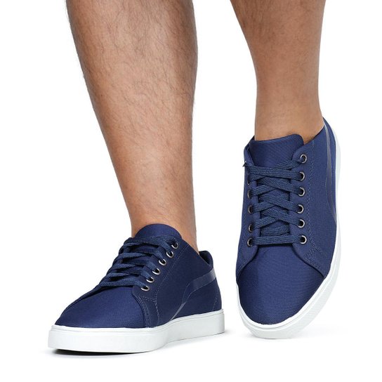 Kit Sapatênis Tenis em Lona Com Relógio Casual Conforto Masculino