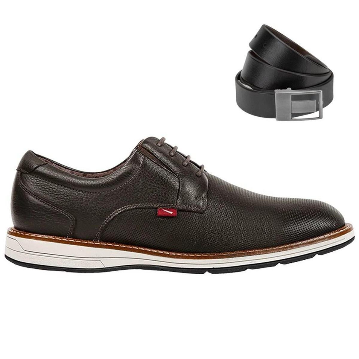 Kit Sapato Ferracini Kingston Masculino + Cinto Menor preço em Kit Sapato Ferracini Kingston Masculino + Cinto