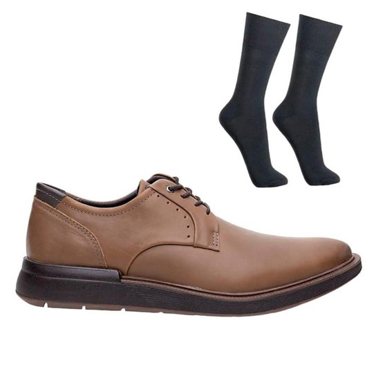 Kit Sapato Kildare Scott Masculino Par de Meia Marrom Netshoes