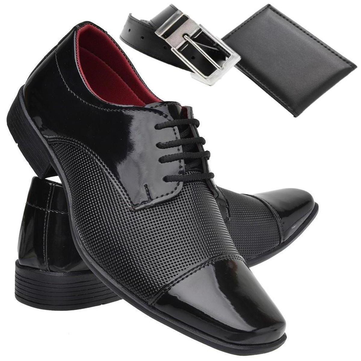 Kit Sapato Social Masculino + Carteira + Cinto Estilo | Netshoes