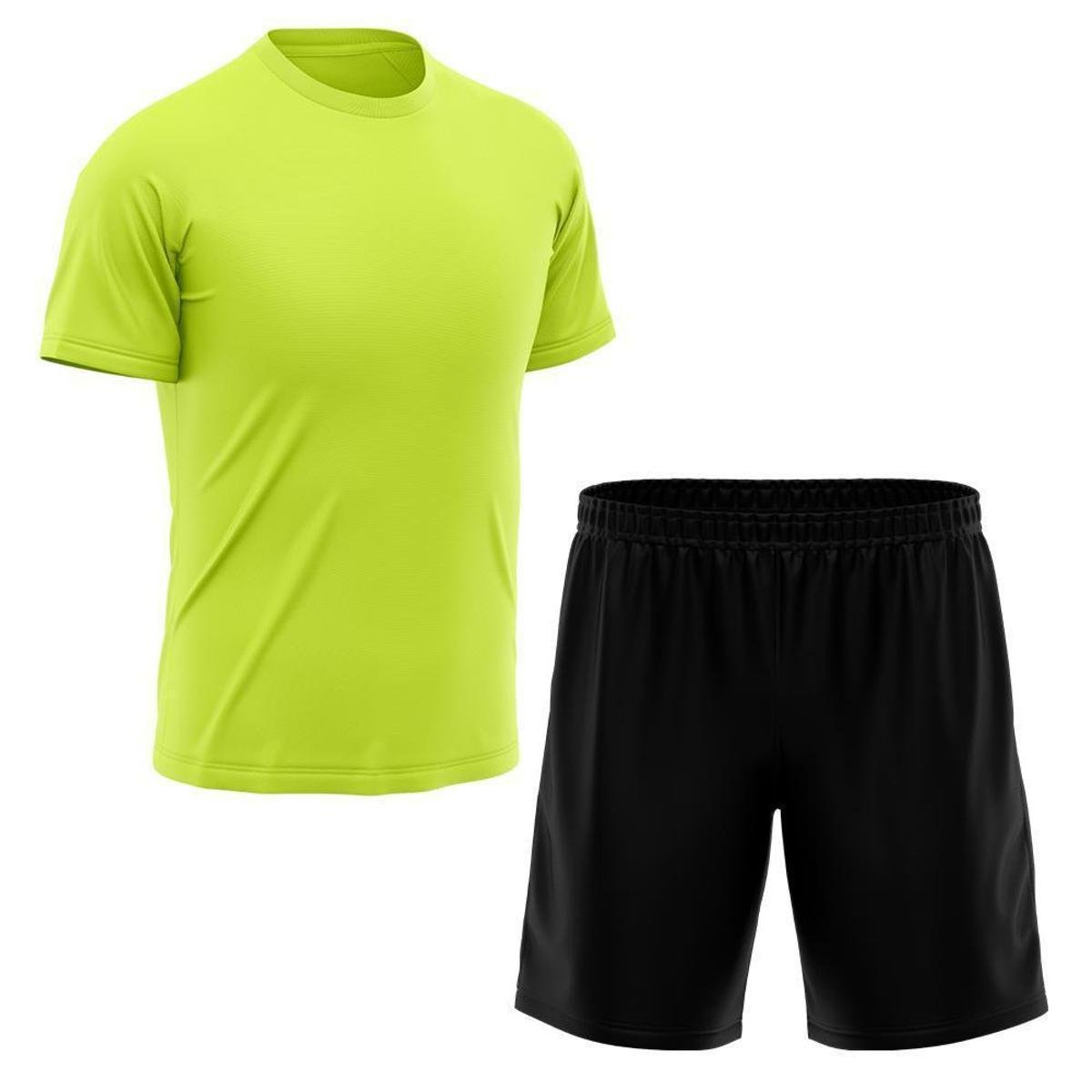 Kit Short Preto + Camiseta Masculina Dry Esporte Treino Academia Futebol Camisa Blusa Menor preço em Kit Short Preto + Camiseta Masculina Dry Esporte Treino Academia Futebol Camisa Blusa