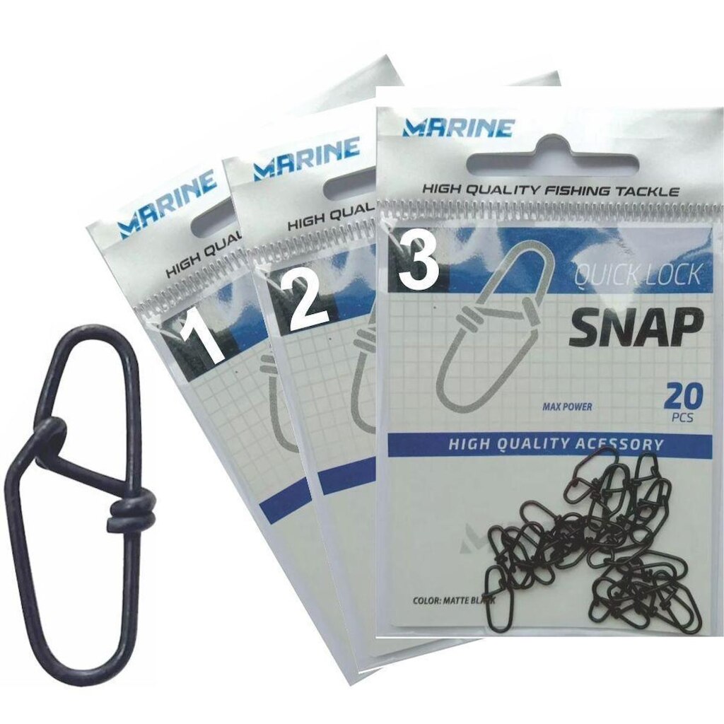 Kit Snap De Pesca Quick Lock N1 N2 N3 Marine Sports