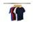 Kit Sortido Infantil 5 Camisetas Lisas 100% Algodão Premium - Azul Royal+Vermelho