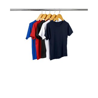 Kit Sortido Infantil 5 Camisetas Lisas 100% Algodão Premium