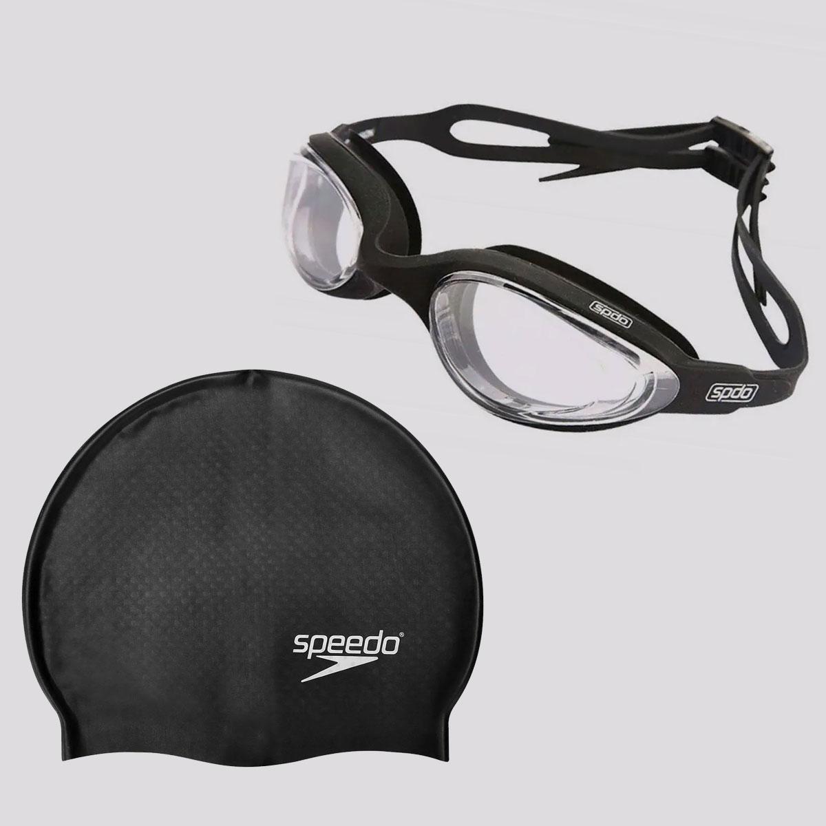 Kit Speedo Touca e Óculos de Natação Hydrovision Preto Menor preço em Kit Speedo Touca e Óculos de Natação Hydrovision Preto