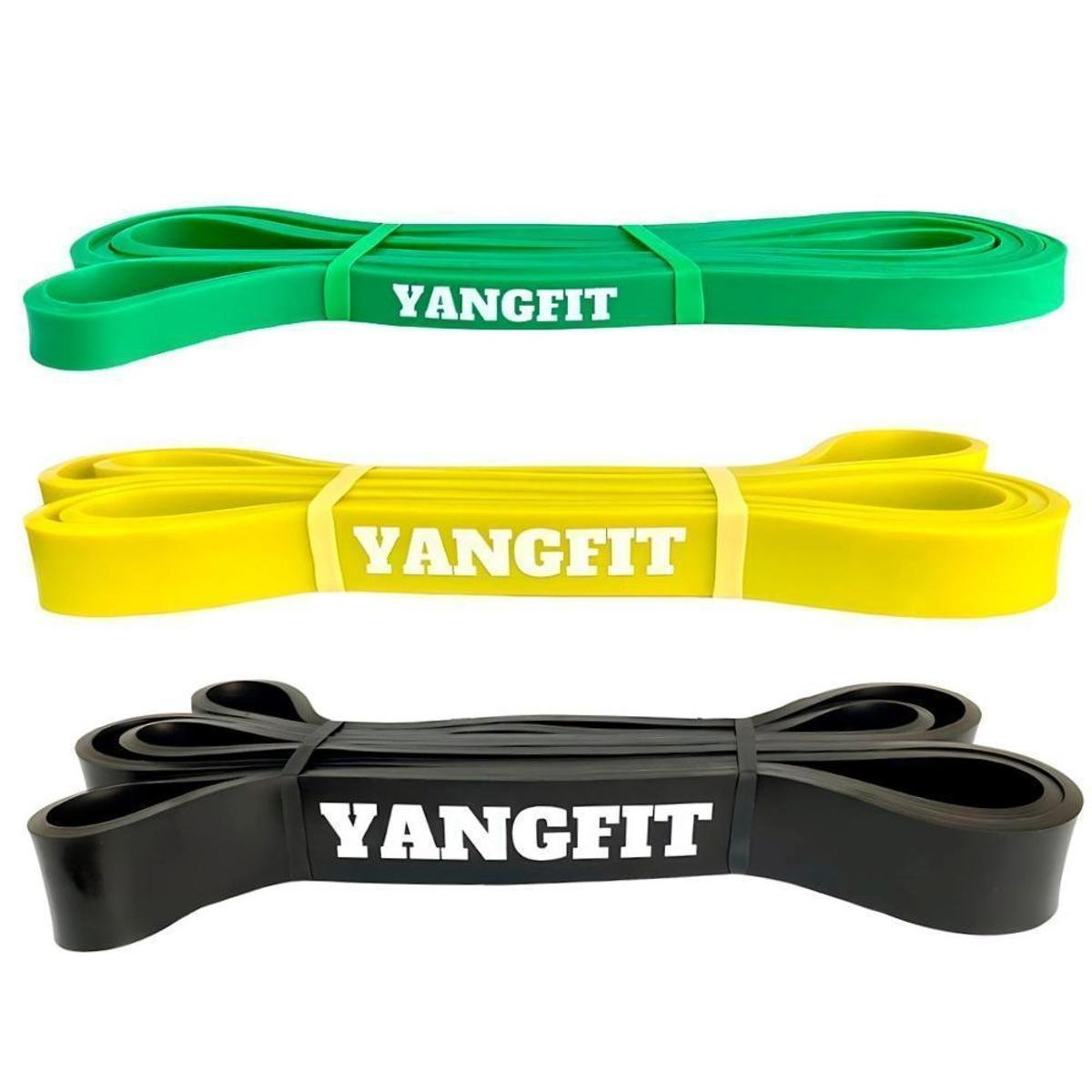 Kit Super Band Elástico Extensor Leve Médio e Forte Yangfit Menor preço em Kit Super Band Elástico Extensor Leve Médio e Forte Yangfit