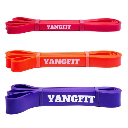 Kit Super Band Extensor Elástico 3 Intensidades Yangfit - Laranja+Vermelho Menor preço em Kit Super Band Extensor Elástico 3 Intensidades Yangfit - Laranja+Vermelho