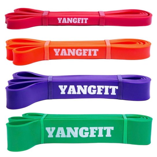 Kit Super Band Extensor Elástico 4 Intensidades Yangfit - Vermelho+Laranja Menor preço em Kit Super Band Extensor Elástico 4 Intensidades Yangfit - Vermelho+Laranja