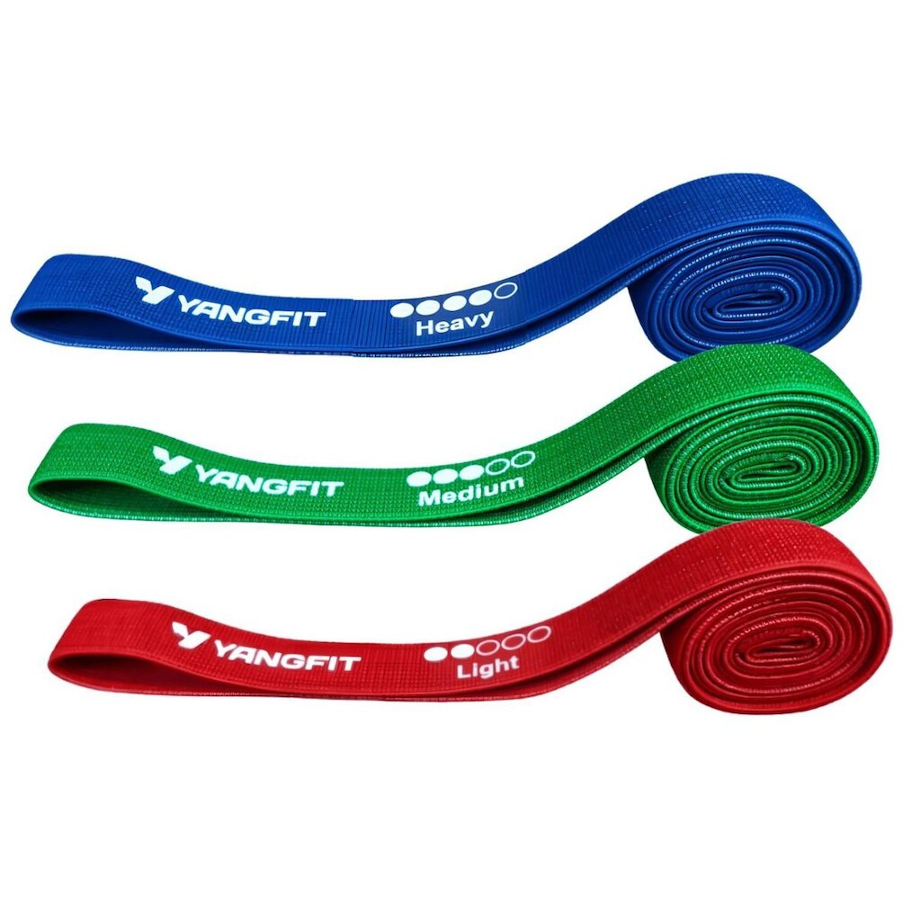 Kit Super Band Tecido Elástico Durável 3 Intensidade Yangfit
