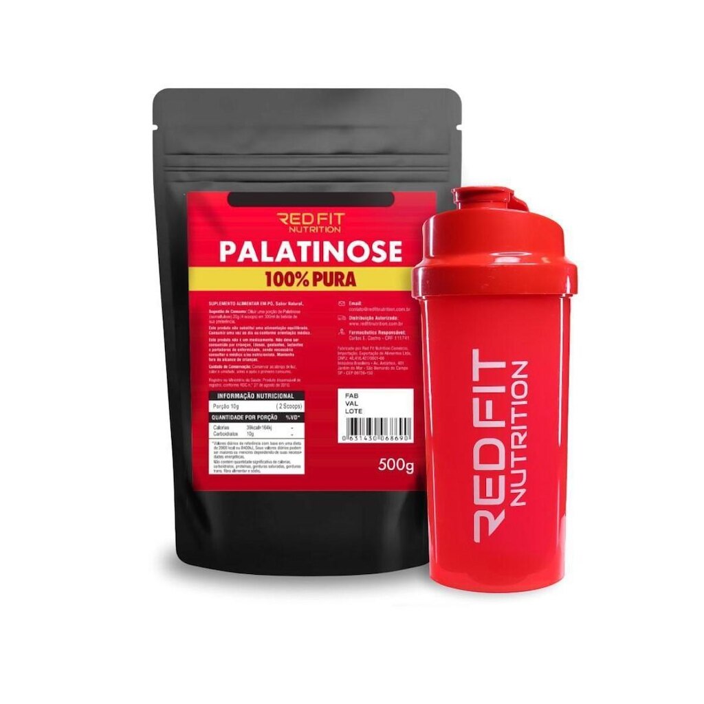 Kit Suplemento em Pó Red Fit Nutrition Isomaltulo 500g