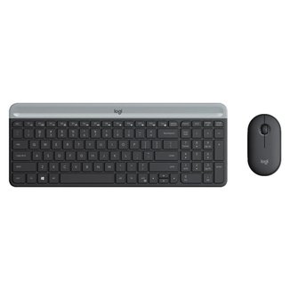 Kit Teclado e Mouse Logitech MK470 Slim Sem Fio Preto US