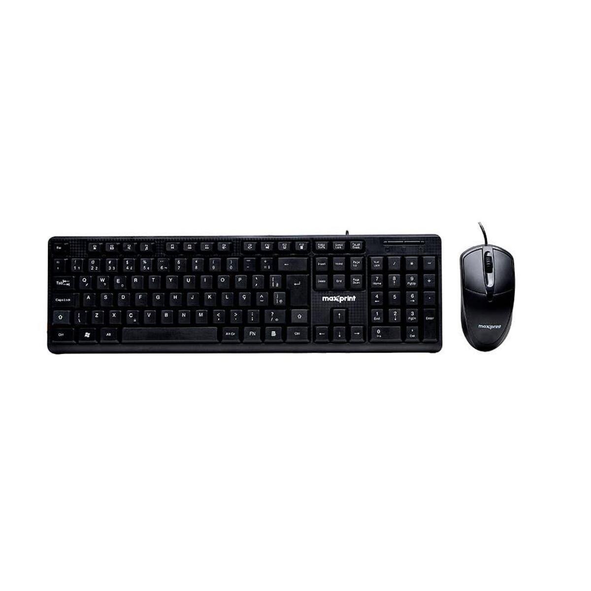 Max Print Keyboard Kit Teclado e Mouse Maxprint CF 1001, USB 2.0, ABNT2, Preto - 60000156 ...