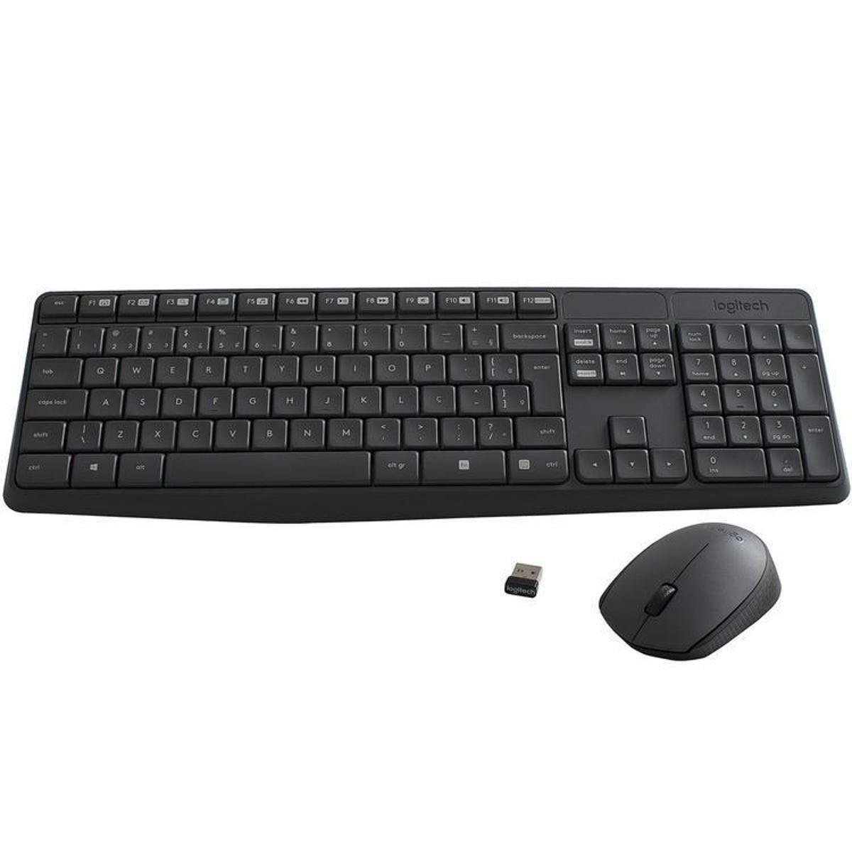 Kit Teclado e Mouse Sem Fio Logitech MK235