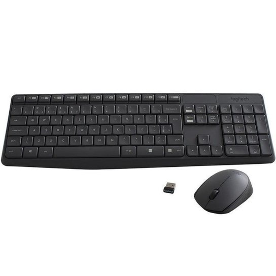 Kit Teclado e Mouse Sem Fio Logitech MK235 - N/A Menor preço em Kit Teclado e Mouse Sem Fio Logitech MK235 - N/A
