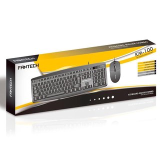 Kit Teclado e Mouse Teclas Silenciosas Fantech KM-100