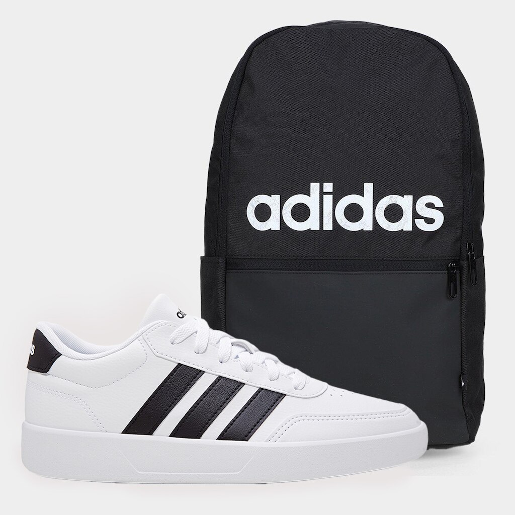 Kit Tênis Adidas Breaknet + Mochila Adidas Clássica Logo Linear 22.75L