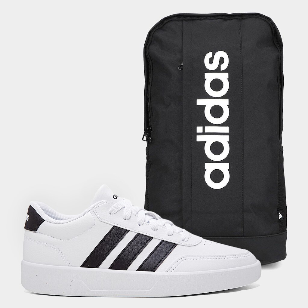 Kit Tênis Adidas Breaknet + Mochila Adidas Linear Backpack 18.5L
