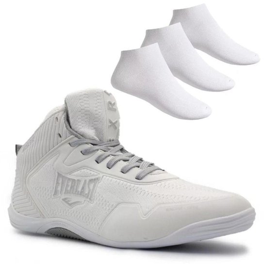 Kit Tênis Everlast Boxer Unissex + 3 Pares de Mei - Branco Menor preço em Kit Tênis Everlast Boxer Unissex + 3 Pares de Mei - Branco