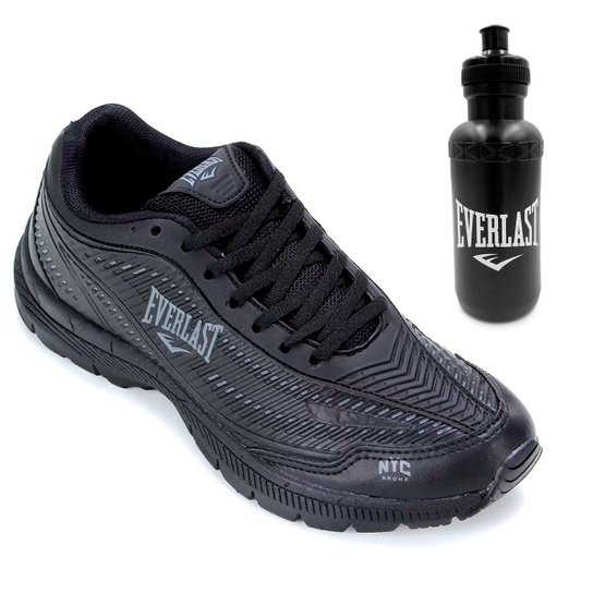 Kit Tênis Everlast Masculino Domus + Garrafa Squeeze Everlast - Preto Menor preço em Kit Tênis Everlast Masculino Domus + Garrafa Squeeze Everlast - Preto