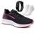 Kit Tenis Feminino de Caminhada Academia com Relógio e Meia - Preto