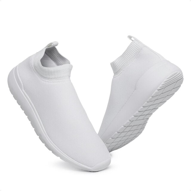 Kit Tenis Feminino Meia Calce Facil Sem Cadarço Leve e Confortavel com Relógio