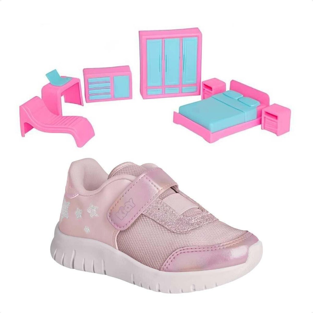 Kit Tênis Kidy Ultra Flex Anatômico Mini Quarto Para Brincar