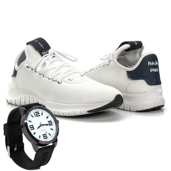 Kit Tênis Masculino Polo Joy Sport + Relógio - Branco é ruim? Kit Tênis Masculino Polo Joy Sport + Relógio - Branco é boa?