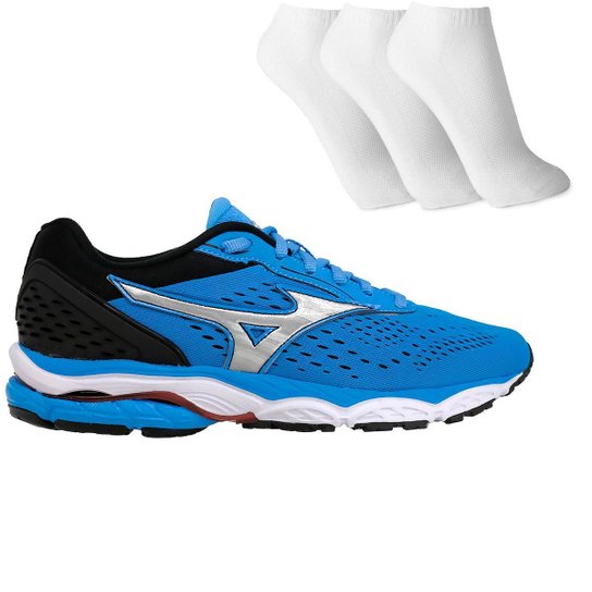 Kit Tenis Mizuno Mirai 3 Masculino + 3 Pares De Meia - Azul é ruim? Kit Tenis Mizuno Mirai 3 Masculino + 3 Pares De Meia - Azul é boa?