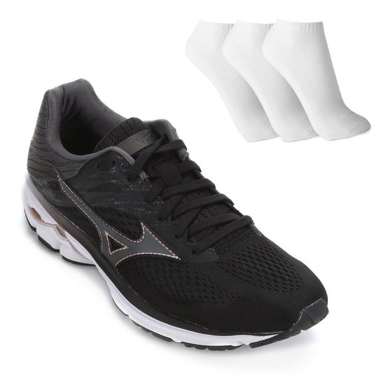 Kit Tenis Mizuno Wave Prorunner 23 Masculino + 3 Pares De Meia Mizuno - Preto é ruim? Kit Tenis Mizuno Wave Prorunner 23 Masculino + 3 Pares De Meia Mizuno - Preto é boa?