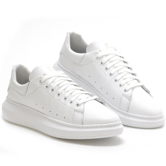 Kit Tênis Sapatênis Masculino Super Leve Com Carteira - Branco Menor preço em Kit Tênis Sapatênis Masculino Super Leve Com Carteira - Branco