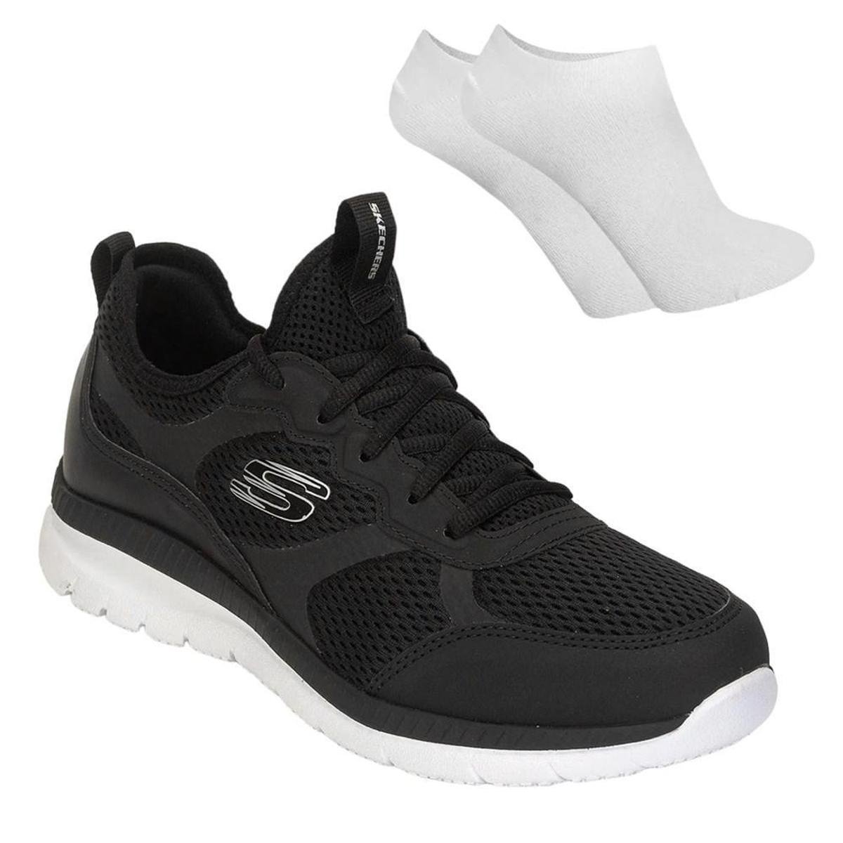 Kit Tênis Skechers Bountiful Masculino + Par de M Menor preço em Kit Tênis Skechers Bountiful Masculino + Par de M