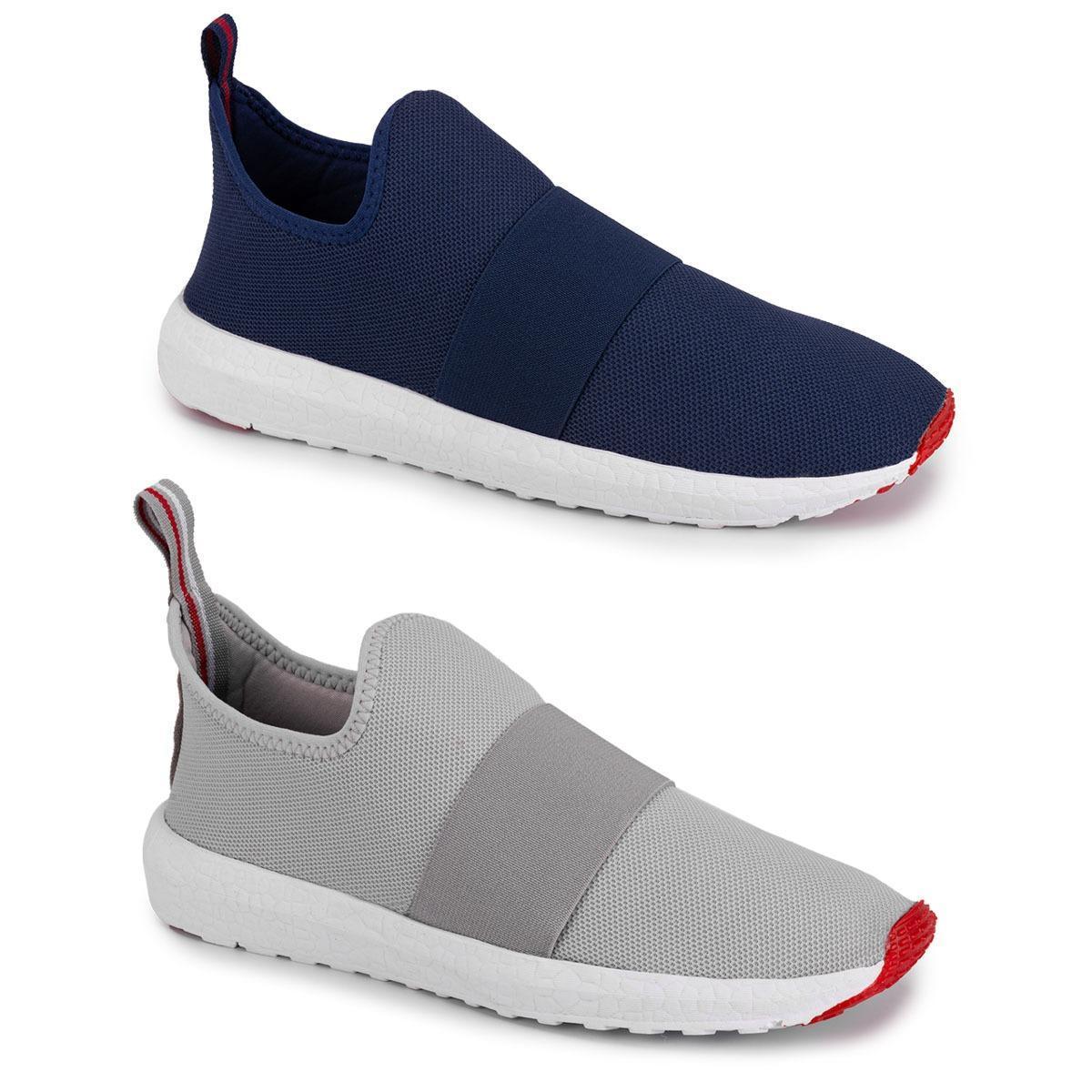 Kit Tênis Slip ON Masculino Marinho e Cinza - Azul | Netshoes
