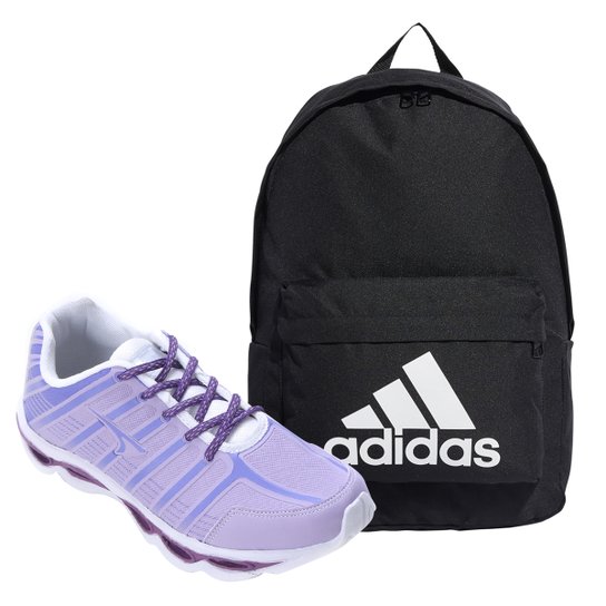 Kit Tênis Tryon Nikko Feminino + Mochila Adidas Classic - Lilás Menor preço em Kit Tênis Tryon Nikko Feminino + Mochila Adidas Classic - Lilás