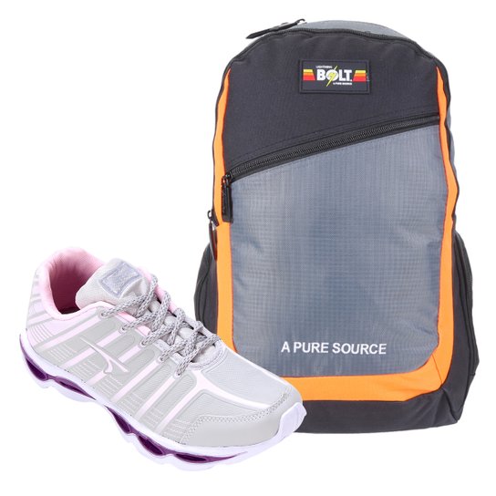 Kit Tênis Tryon Nikko Feminino + Mochila Holly Classic Daytona - Cinza+Roxo Menor preço em Kit Tênis Tryon Nikko Feminino + Mochila Holly Classic Daytona - Cinza+Roxo