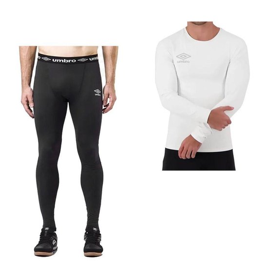 Kit Térmico Umbro Camisa Diamond + Calça Twr Masc - Preto+Branco Menor preço em Kit Térmico Umbro Camisa Diamond + Calça Twr Masc - Preto+Branco