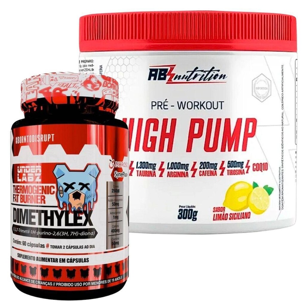 Kit Termogênico Dimethylex + Pré-Treino Absolut Nutrit 300g