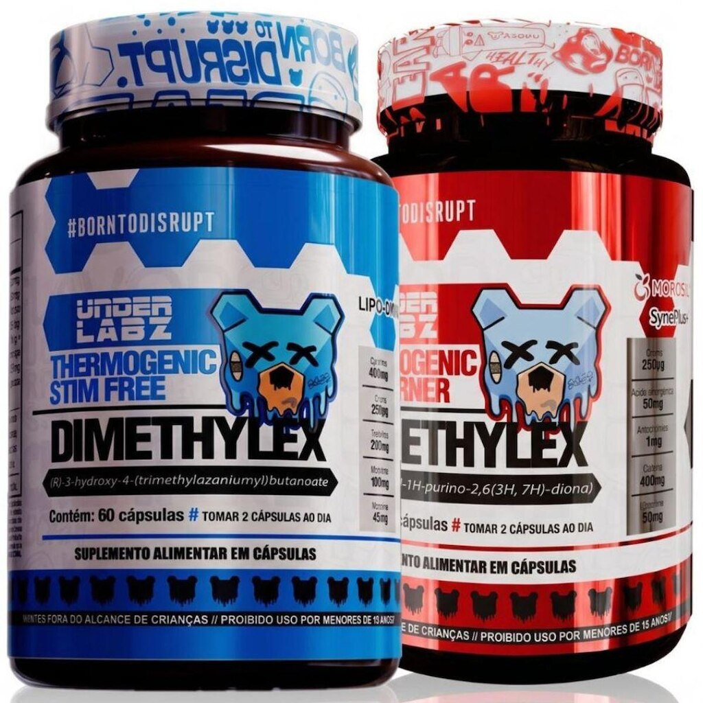 Kit Termogênico Dimethylex + Stim Free 120 Cáps - Under Labz