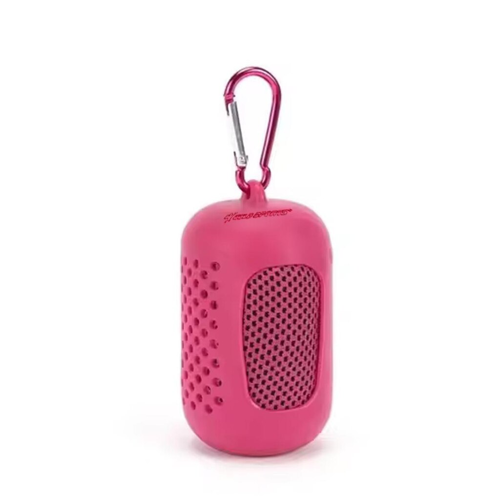 Kit Toalha de Microfibra Gold Sports Com Capa de Silicone e Mosquetão Ice Cool - 30x88 cms