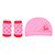 Kit Touca e Meia Recém Nascido Pimpolho Love Menina - Rosa