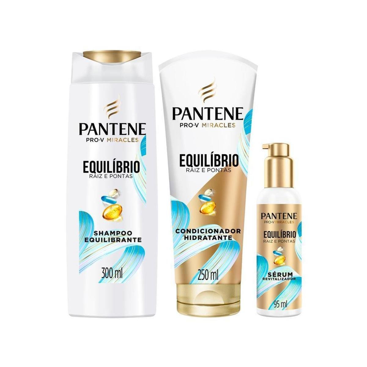 Kit Tratamento para o Cabelo Pantene Equilíbrio Raiz e Pontas 3 Peças