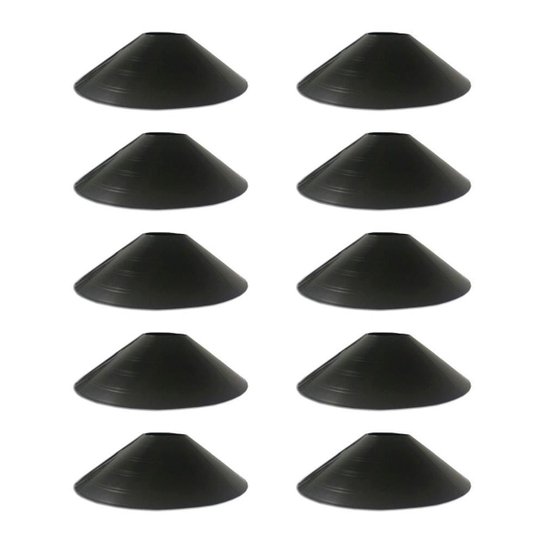 Kit Treino Agilidade com 10 Chapéus Chinês e Mini Cone Preto - Preto