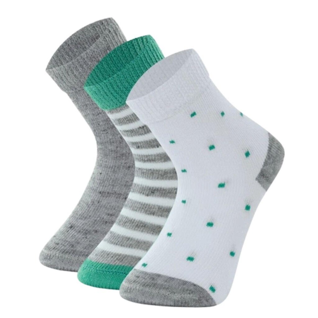 Kit Triplo Meias Infantil Cano Médio Mash