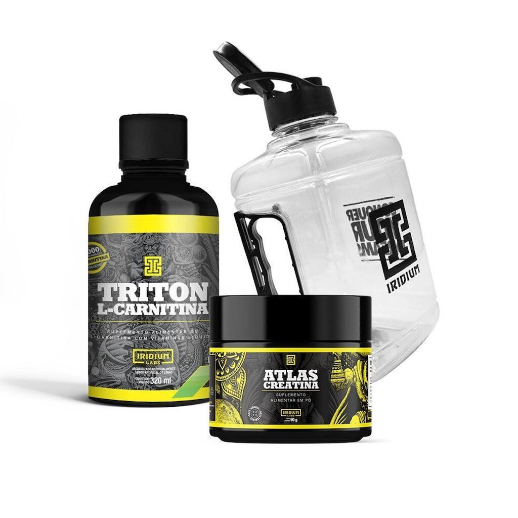 Kit Triton L-Carnitina + Creatina Atlas + Galão 1,5L