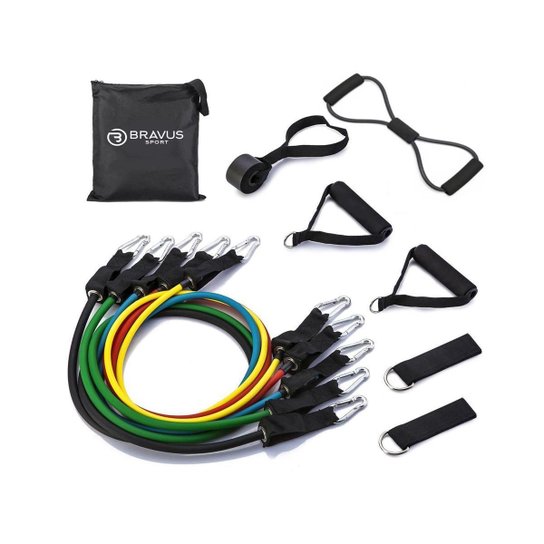 Kit Tubing Pemium Bravus Sport 12 Peças Elástico Extensor - Preto é ruim? Kit Tubing Pemium Bravus Sport 12 Peças Elástico Extensor - Preto é boa?