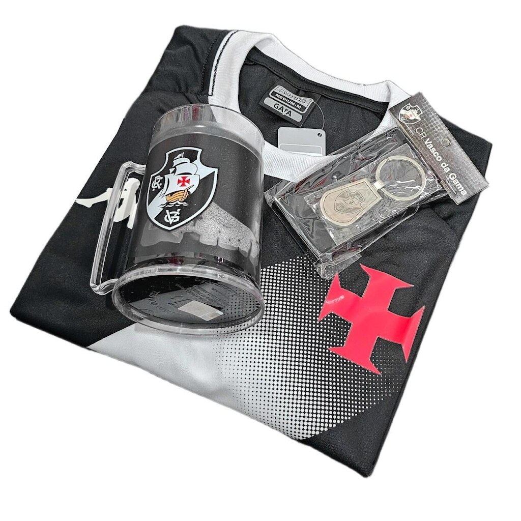 Kit Vasco Da Gama Camisa Graphik + Caneca + Chaveiro Símbolo - Masculino