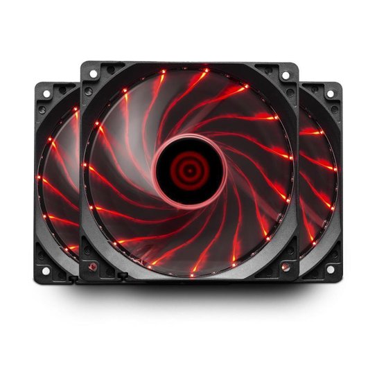 Kit Ventoinhas TGT Hawker 3x120mm Vermelha, KIT-03-HAWKER-RED - Vermelho